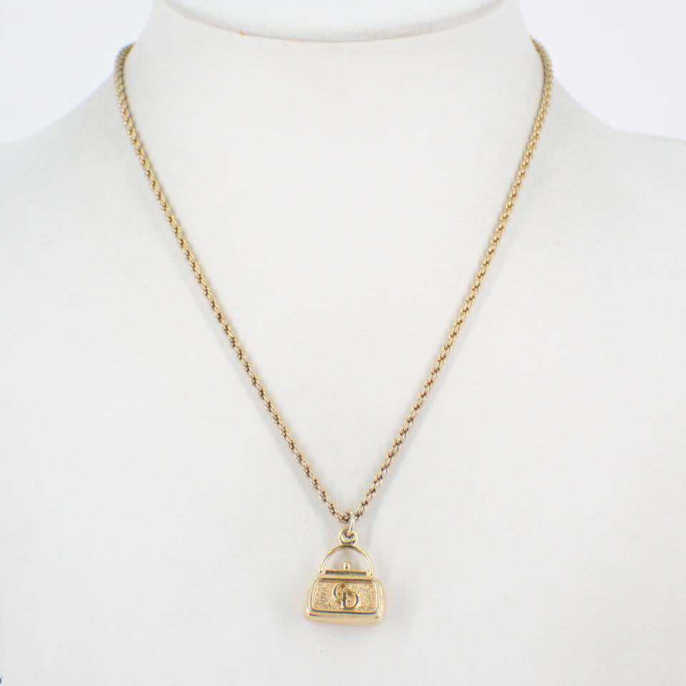 Gold Bag Motif Necklace