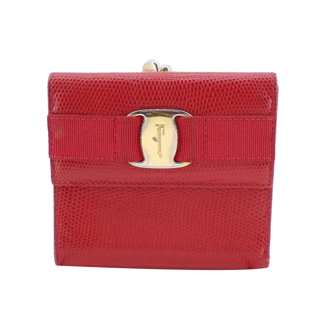 Red Vara Tri-Fold Wallet