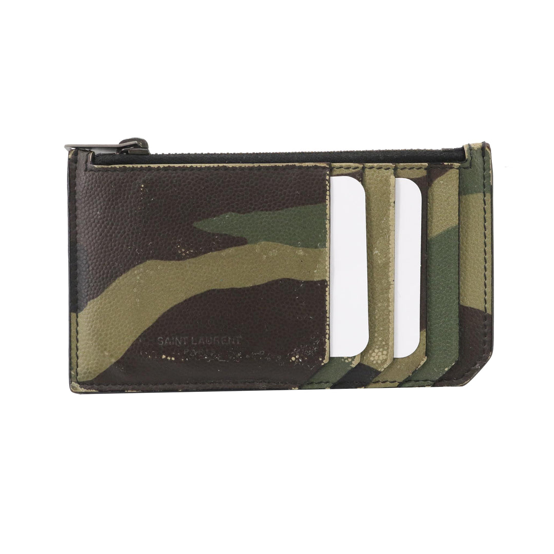 Camouflage Leather Card Case