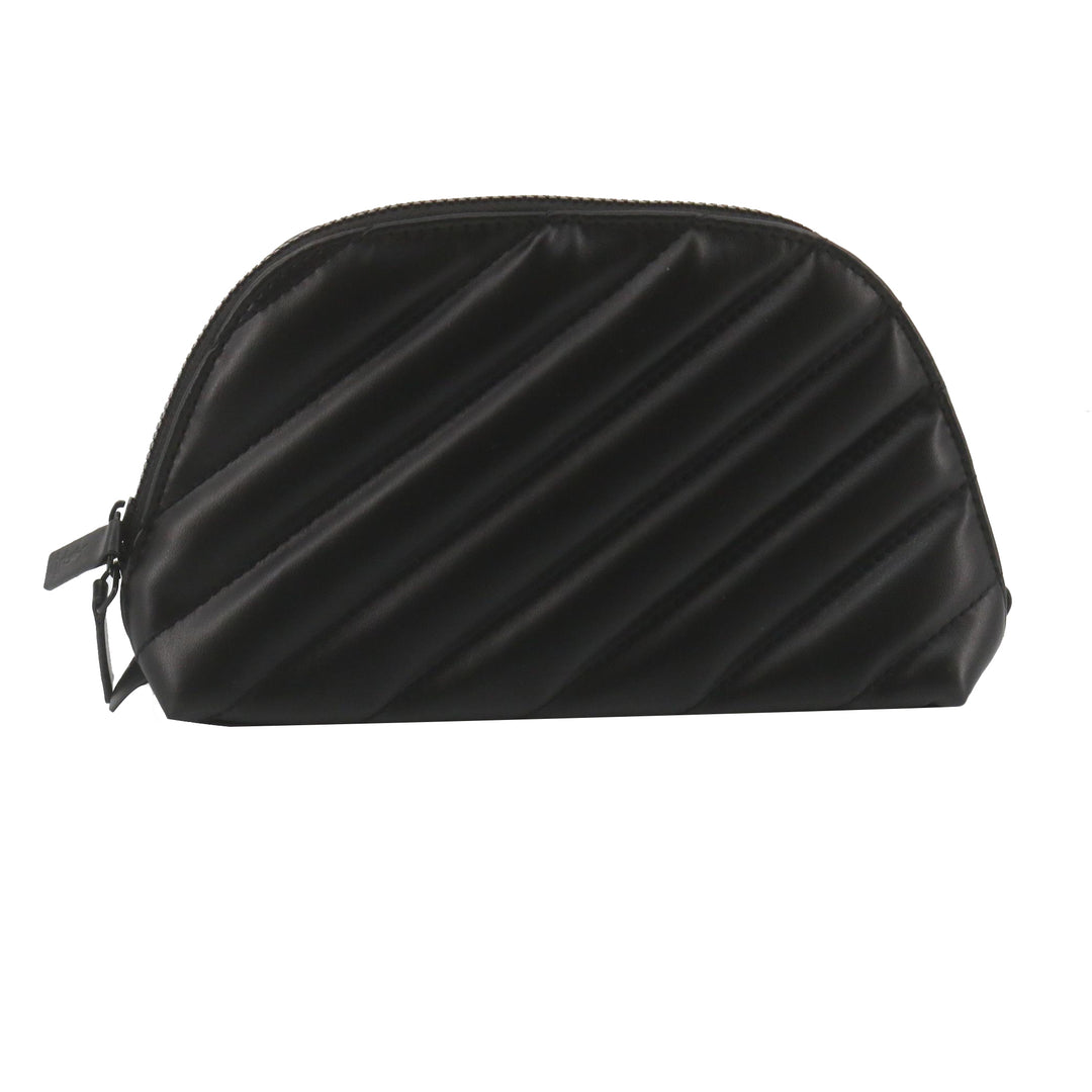 Black Leather Cosmetic Pouch